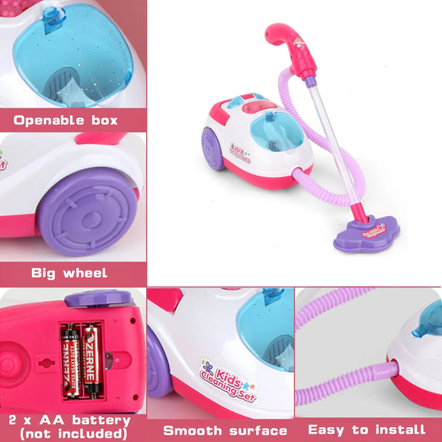 Kids Role Play Vacuum Cleaner – Realistic Toy with Lights and Sounds