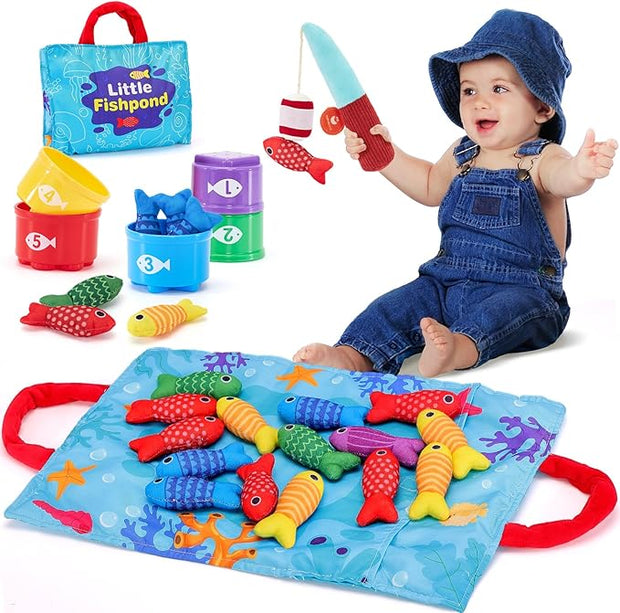 Fishing Toy Set — Color and Shape Learning Toy for Infants 6+ Months