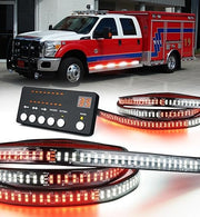 70" Dual-Row LED Strobe Strips - 864 LED Emergency Vehicle Lights