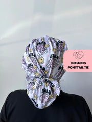 Surgical Cap – 2-in-1 Matte Work Hat for Ponytails & Updos