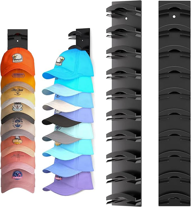 Baseball Cap Organizer (Set of 1) – Wall-Mounted Hat Rack with Strong Adhesive