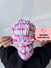 Surgical Cap – 2-in-1 Matte Work Hat for Ponytails & Updos