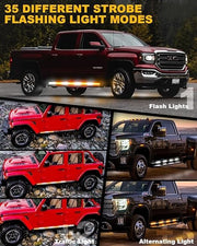 70" Dual-Row LED Strobe Strips - 864 LED Emergency Vehicle Lights