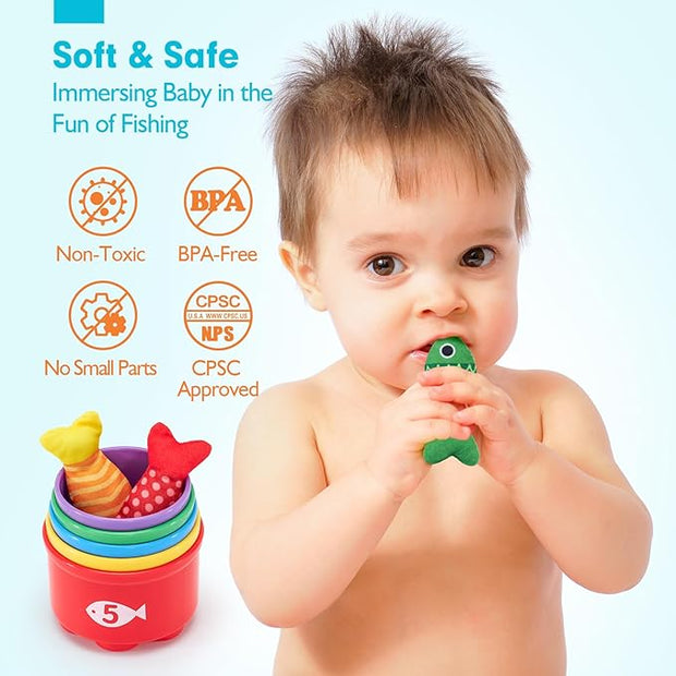 Fishing Toy Set — Color and Shape Learning Toy for Infants 6+ Months