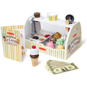 Wooden Ice Cream Play Counter - 28-Piece Pretend Play Set