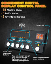 70" Dual-Row LED Strobe Strips - 864 LED Emergency Vehicle Lights