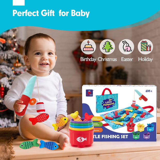 Fishing Toy Set — Color and Shape Learning Toy for Infants 6+ Months