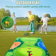 Family Golf Training Mat - Complete Chipping Game Set for All Levels