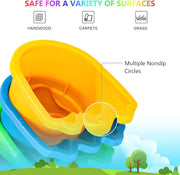 Children's Balance Stilts – 4 Pairs (8 Stilts) with Monster Feet for Balance & Coordination