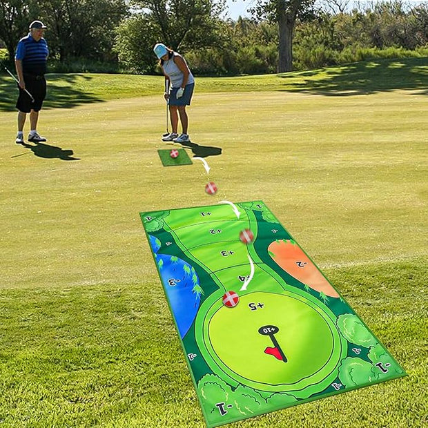 Family Golf Training Mat - Complete Chipping Game Set for All Levels
