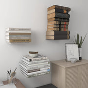 4-Pack Invisible Floating Bookshelves | Heavy-Duty Wall-Mounted Metal Book Organizer