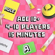 No-Hesitation Word Game – Fast-Paced Family Party Game with Bell & Challenge Cards