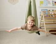 Indoor/Outdoor Double-Layer Cotton Sensory Compression Swing with 360° Swivel Hardware