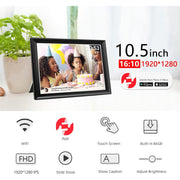 10.5 Inch Smart WiFi Digital Photo Frame | 1920x1280 FHD IPS Touchscreen