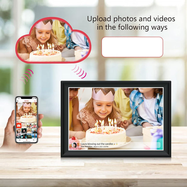 10.5 Inch Smart WiFi Digital Photo Frame | 1920x1280 FHD IPS Touchscreen