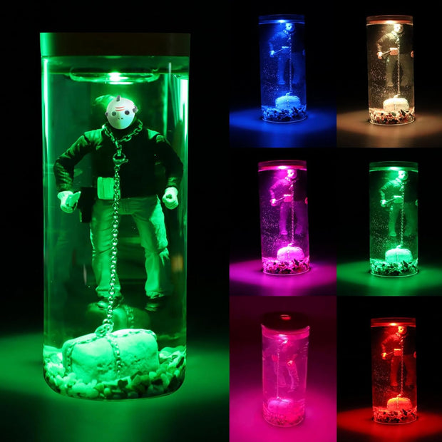 Horror Movie Collectible Water Lamp - Multi-Color LED Night Light with Figure