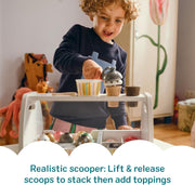 Wooden Ice Cream Play Counter - 28-Piece Pretend Play Set