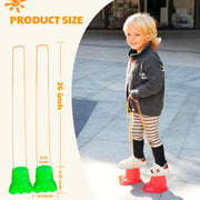 Children's Balance Stilts – 4 Pairs (8 Stilts) with Monster Feet for Balance & Coordination