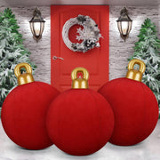 Giant Inflatable Christmas Ornaments – 3-Piece 32-Inch Outdoor Holiday Decorations (Pink)