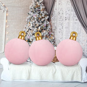 Giant Inflatable Christmas Ornaments – 3-Piece 32-Inch Outdoor Holiday Decorations (Pink)