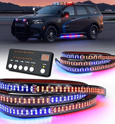 70" Dual-Row LED Strobe Strips - 864 LED Emergency Vehicle Lights