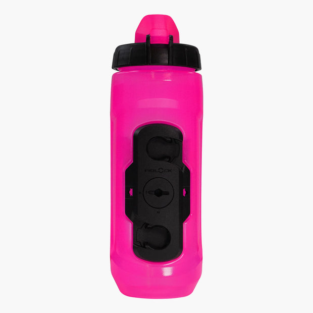 Magnetic Twist Water Bottle - 600cc (Pink) with Bike Mount