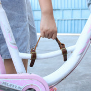 Handmade Leather Bicycle Frame Handle | Durable & Stylish Carrying Strap