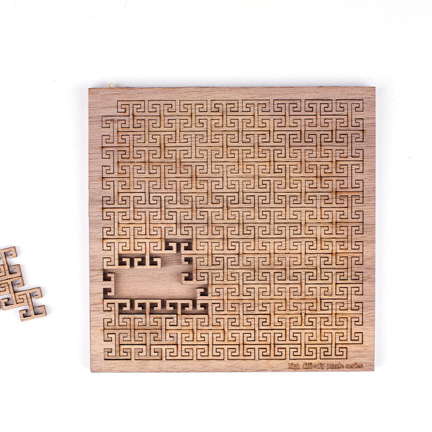 Fractal Tray Puzzle Set – Unique Space-Filling Curve Brain Teaser