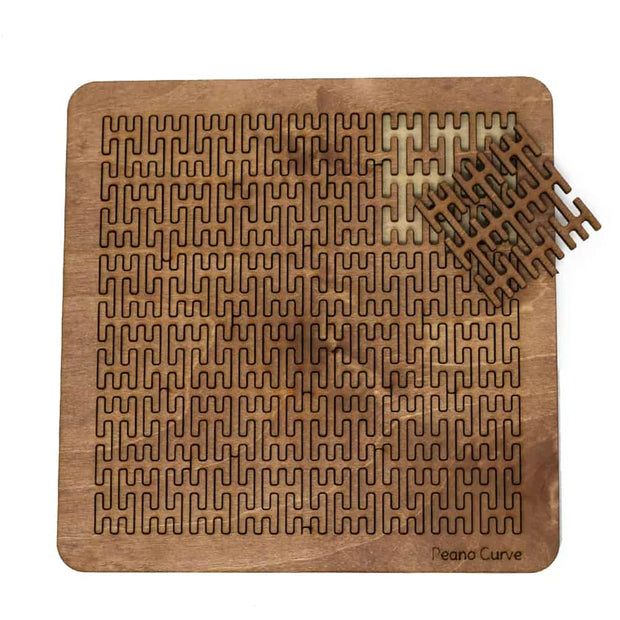 Fractal Tray Puzzle Set – Unique Space-Filling Curve Brain Teaser