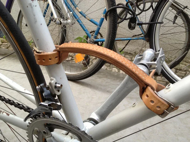 Handmade Leather Bicycle Frame Handle | Durable & Stylish Carrying Strap
