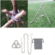 Stainless Steel Tripod Plate | Heavy Duty Fire Pit Cooking and Shelter Support Tool