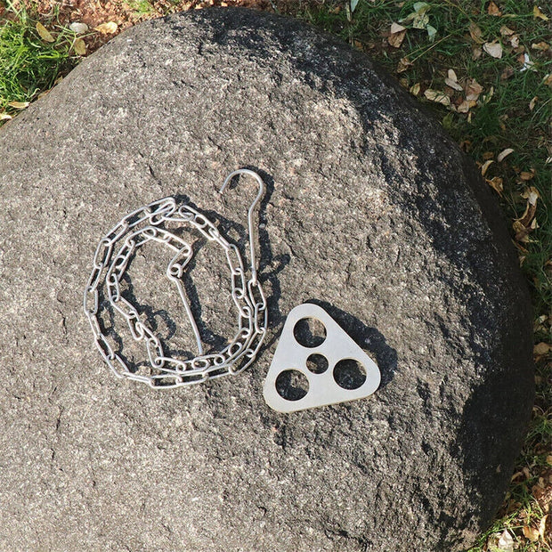 Stainless Steel Tripod Plate | Heavy Duty Fire Pit Cooking and Shelter Support Tool