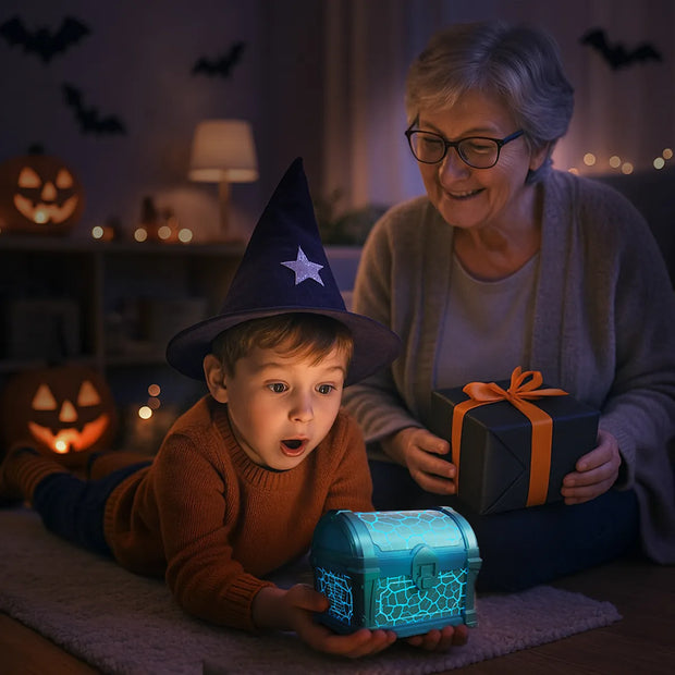 Treasure Chest Starry Sky Projector Lamp – Dreamy Night Light