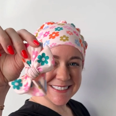 Surgical Cap – 2-in-1 Matte Work Hat for Ponytails & Updos