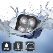 Feux LED Pod 3 pouces - Feux tout-terrain carrés 20 W - 2 000 lumens